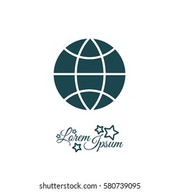 Web icon. Globe