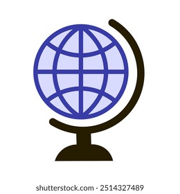 Ícone da Web em forma de globo para ciberespaço e símbolo de comunicação global