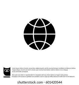 Web icon. Globe. vector illustration