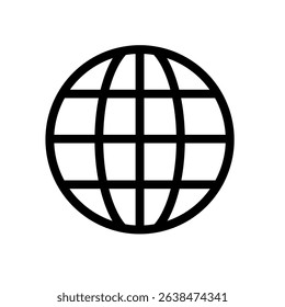 web icon. globe vector on white background