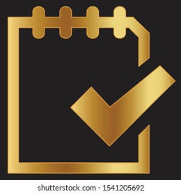 web icon in a golden gradient on a black background vector
