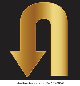 web icon in a golden gradient on a black background vector