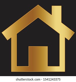 web icon in a golden gradient on a black background vector