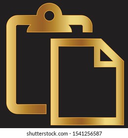 web icon in a golden gradient on a black background vector