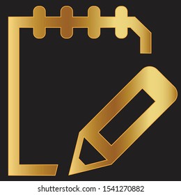 web icon in a golden gradient on a black background vector