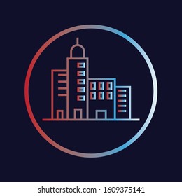 Web Icon Gradient Color Real Estate Design Theme
