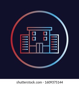 Web Icon Gradient Color Real Estate Design Theme