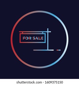 Web Icon Gradient Color Real Estate Design Theme