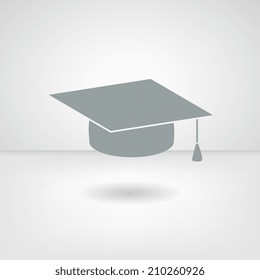 Web icon. Graduation cap