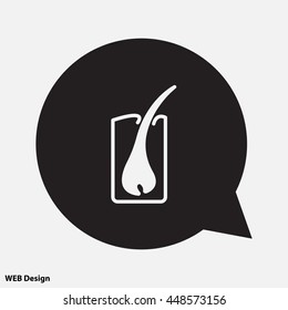 Web icon. Hair, hair scheme