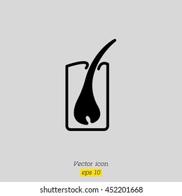 Web icon. Hair, hair scheme