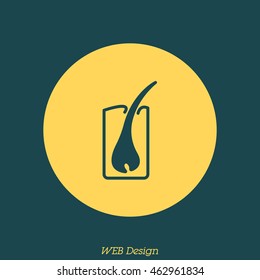 Web icon. Hair, hair scheme