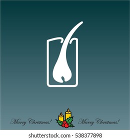 Web icon. Hair, hair scheme