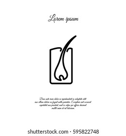 Web icon. Hair, hair scheme