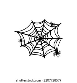 Web icon. Halloween. Spiders Web vector flat illustration.