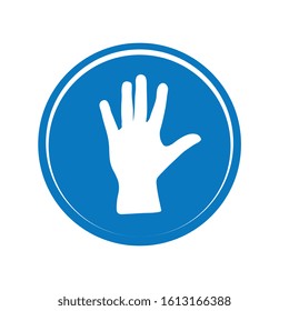 Web icon. Hand, bunch of fives.  Helping hand icon. Glove Icon.