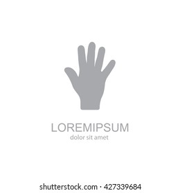 Web icon. Hand, bunch of fives