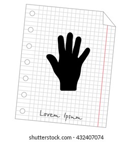 Web icon. Hand, bunch of fives