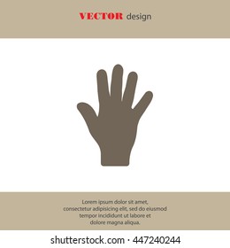 Web icon. Hand, bunch of fives