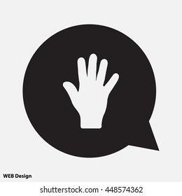 Web icon. Hand, bunch of fives