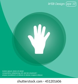 Web icon. Hand, bunch of fives