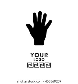 Web icon. Hand, bunch of fives