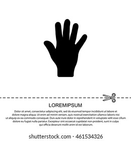 Web icon. Hand, bunch of fives