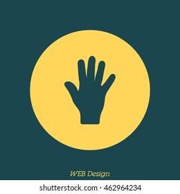 Web icon. Hand, bunch of fives