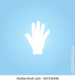 Web icon. Hand, bunch of fives