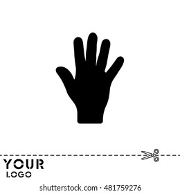 Web icon. Hand, bunch of fives