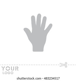 Web icon. Hand, bunch of fives
