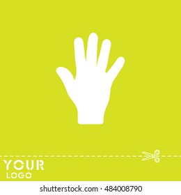 Web icon. Hand, bunch of fives