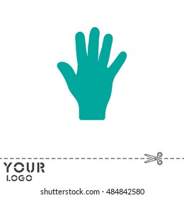 Web icon. Hand, bunch of fives