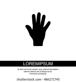 Web icon. Hand, bunch of fives