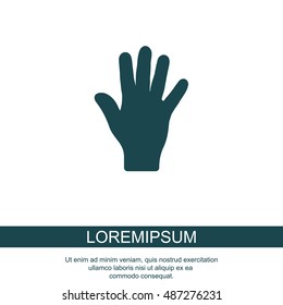 Web icon. Hand, bunch of fives