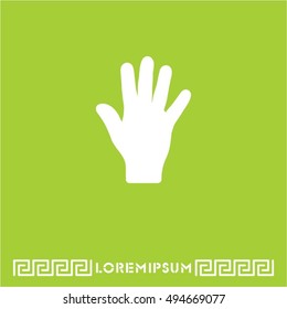 Web icon. Hand, bunch of fives