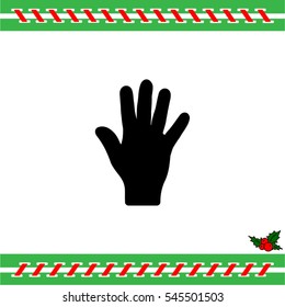Web icon. Hand, bunch of fives
