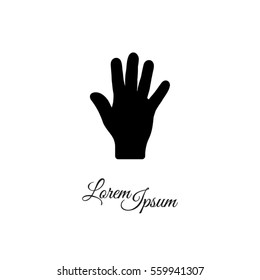 Web icon. Hand, bunch of fives