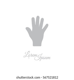 Web icon. Hand, bunch of fives