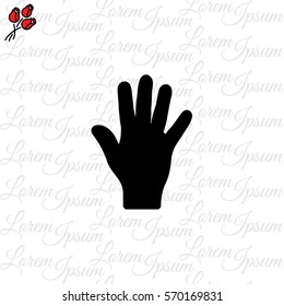 Web icon. Hand, bunch of fives