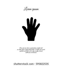 Web icon. Hand, bunch of fives