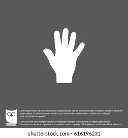 Web icon. Hand, bunch of fives
