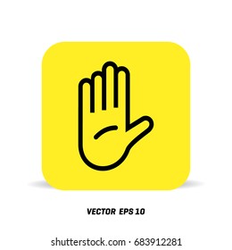 Web icon. Hand,  five
