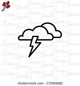 Web icon. Haze (storm), clouds. Thunderclouds