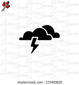 Web icon. Haze (storm), clouds. Thunderclouds