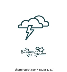 Web icon. Haze (storm), clouds. Thunderclouds