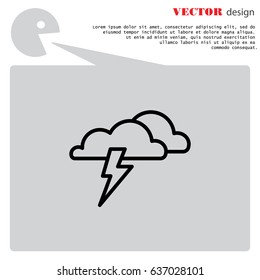 Web icon. Haze (storm), clouds. Thunderclouds