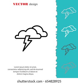 Web icon. Haze (storm), clouds. Thunderclouds
