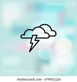 Web icon. Haze (storm), clouds. Thunderclouds