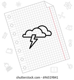 Web icon. Haze (storm), clouds. Thunderclouds